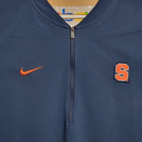 Syracuse Orange Shirt Mens XL Blue NCAA Basketball Half‎ Zip Pullover Nike Team - Picture 2 of 9